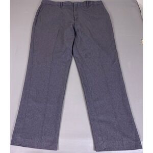 Harbor Bay Dress Pants Men's Size 42x34 Gray Flat Front Straight Leg Business